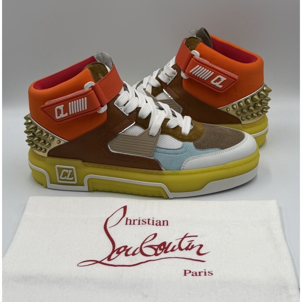 AUTHENTIC Christian Louboutin High Top Sneakers Red Sole Spikes Size 43 EU 10 US - Picture 10 of 10